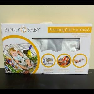 Binxy Baby grey and white baby shopping cart hammock. New.